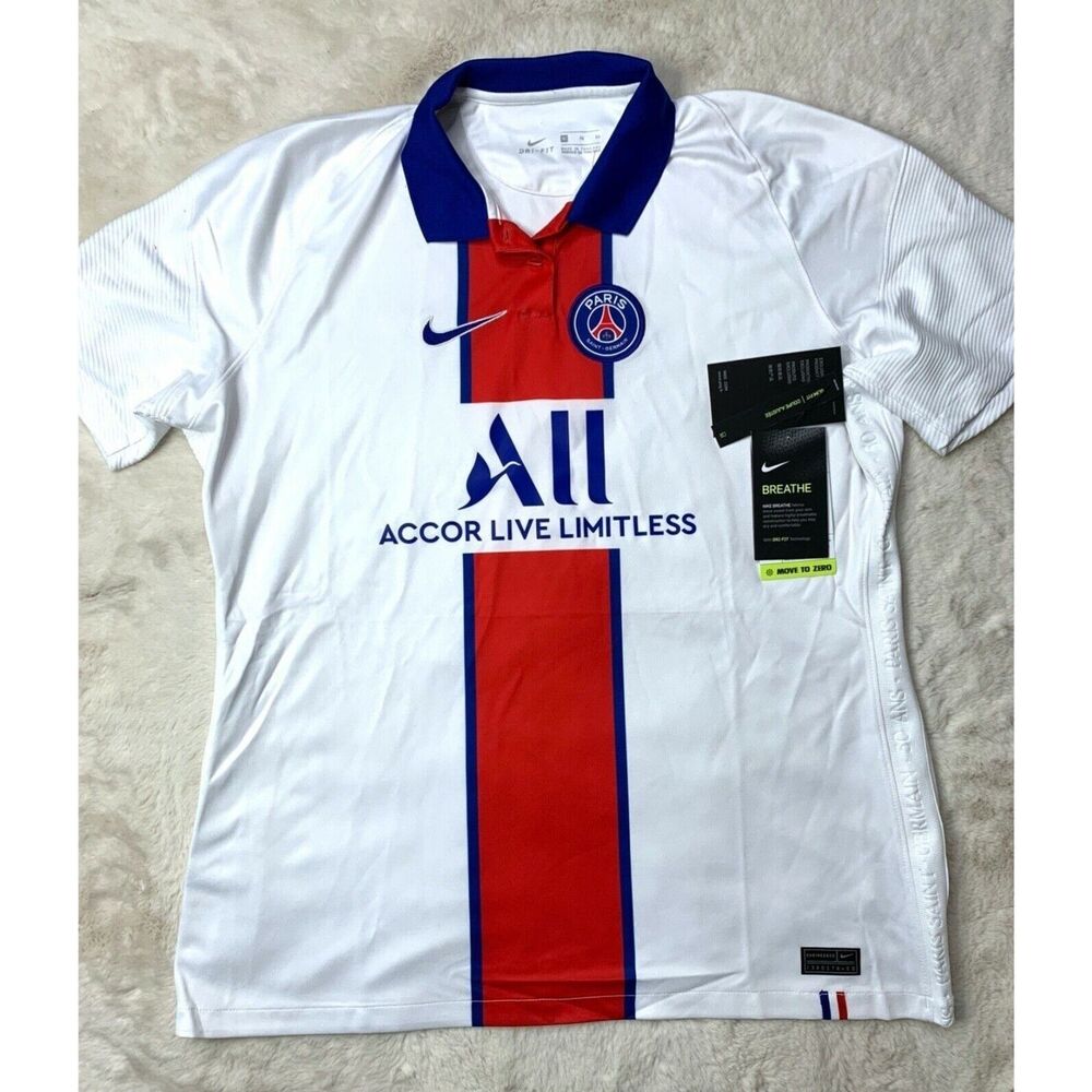 Nike Paris Saint-Germain 2020/21 Away White Soccer Jersey CD4406 101 Women XL